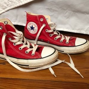 Red High-Top All Star Converse Shoes